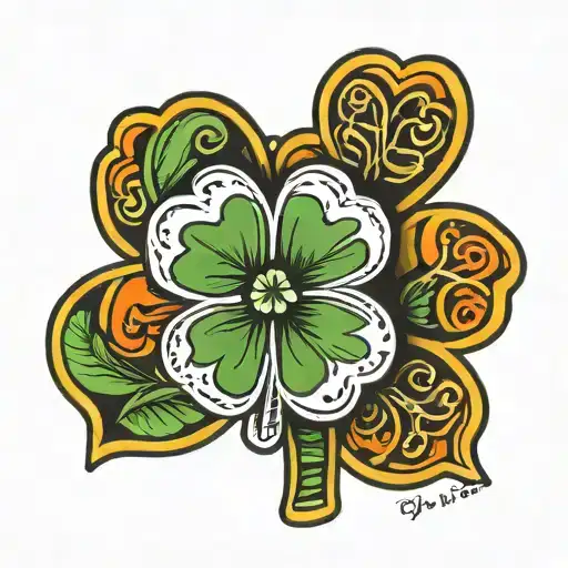 Paw Print And Shamrock