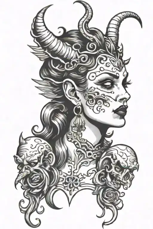 Woman Demon Whispers In Ear