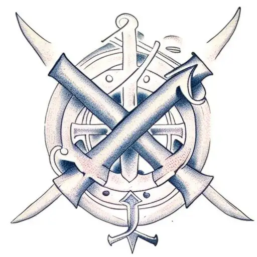 An Anchor With A Cross On It