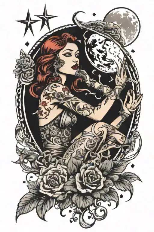 Motanka With Moon Rising And Nails Holding