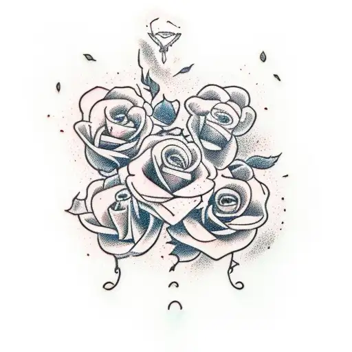 Nest Of Dead Roses While A White Dive Flys Away With A White Rose