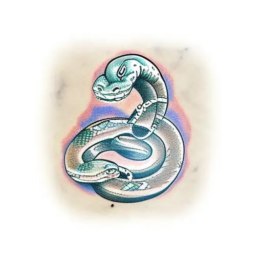 Snake Coiling Around Forearm