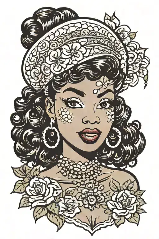 African American Pinup Girl