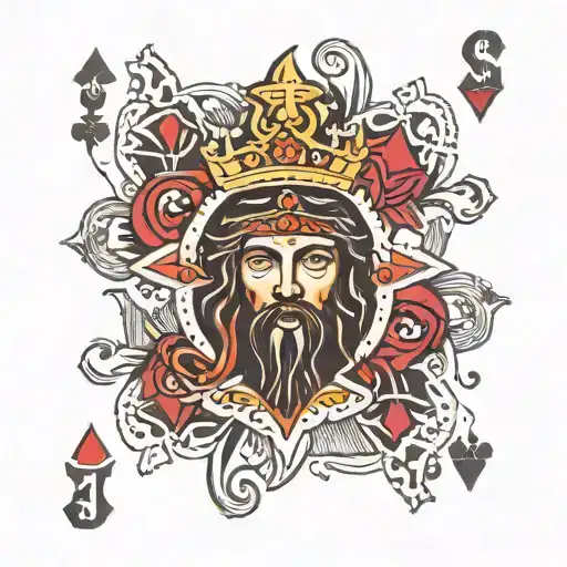 Poker Cards Jesus Satan