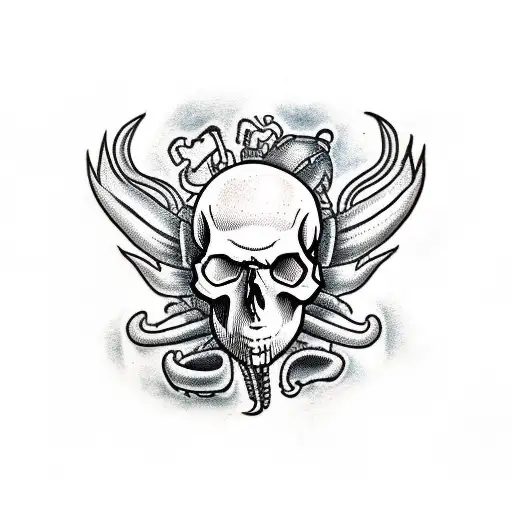 Skull With Scorpions