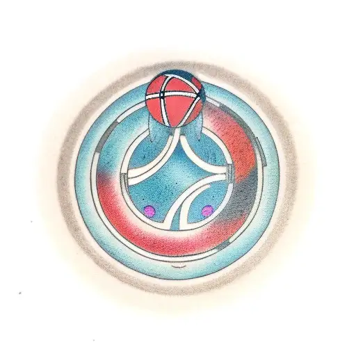Enso Circle With Basketball Inside