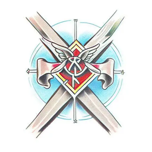 Christian Cross With Prayer Hands