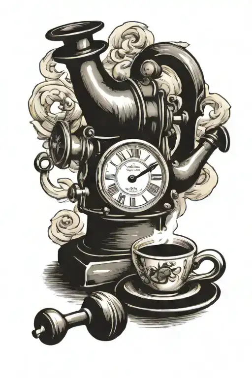 Italian Horn Cornicello And A Bialetti Coffee Maker