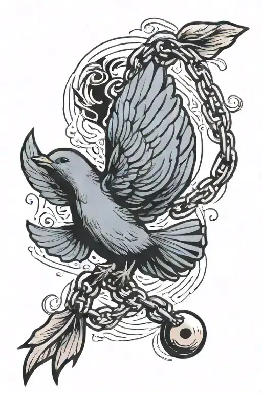 Chain With Semi-colon Before Turning Into Dove