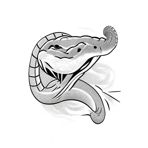 Rattle Snake Head Chopped Off From Body By An Axe