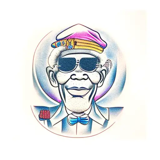 Black Grandpa Playing The Blues