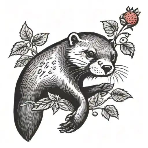 Otter And Strawberry Vine