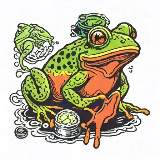 Frog And A Potion Bottle Cap