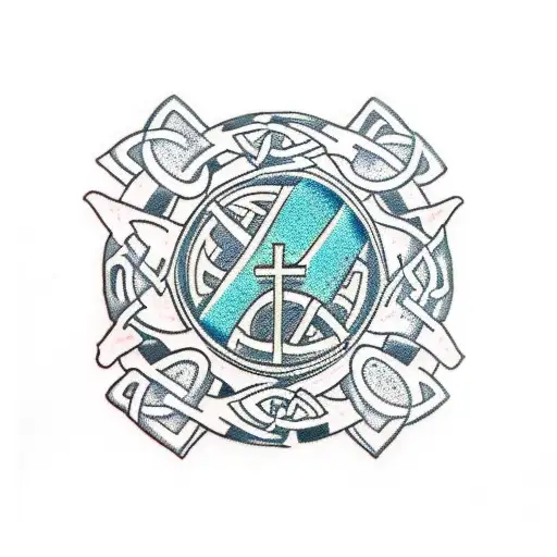 Amdg Separated By A Celtic Cross