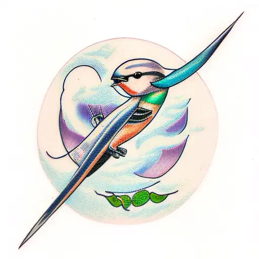 Swallow With Dagger