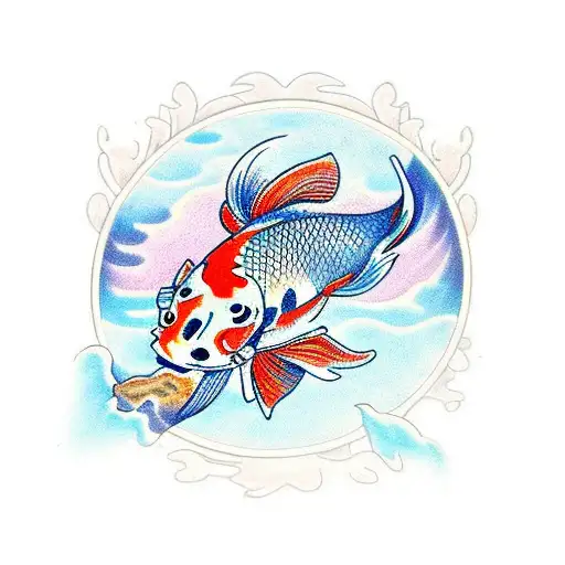 Koi Fish With Cross