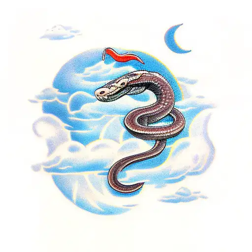 Snake In The Cloudswith The Moon