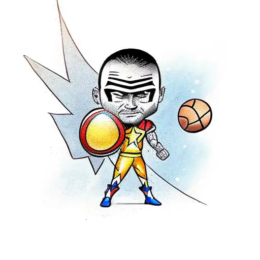 A Basketball Player In A Superhero Costume Inspired By Marvel Characters