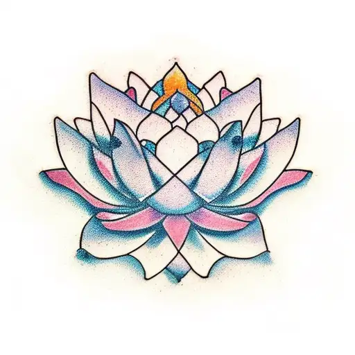 Lotus Flowers Intertwined With Broken Chains