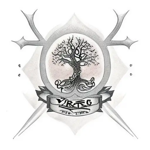 Tree Of Life With Viking Symbols