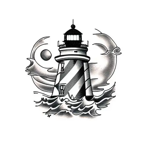 Black And Grey Lighthouse