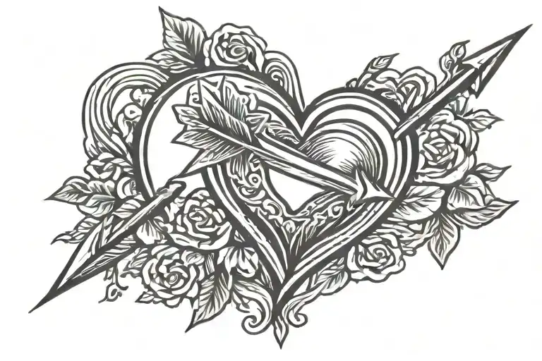 Heart With Arrow Outline