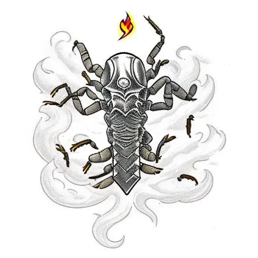 Scorpion Transforming Into Phoenix
