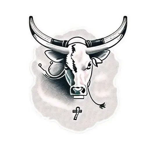 Cowboy Riding A Bucking Bull