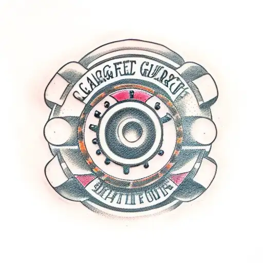 Carriage Wheel And Guitar