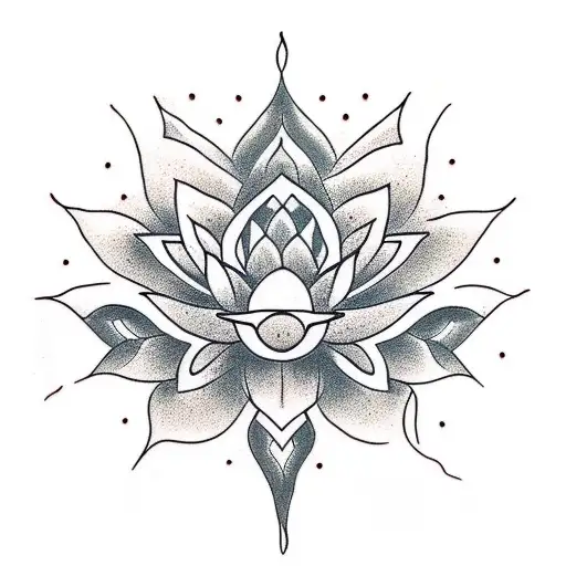 Lotus Flower In Spider Web