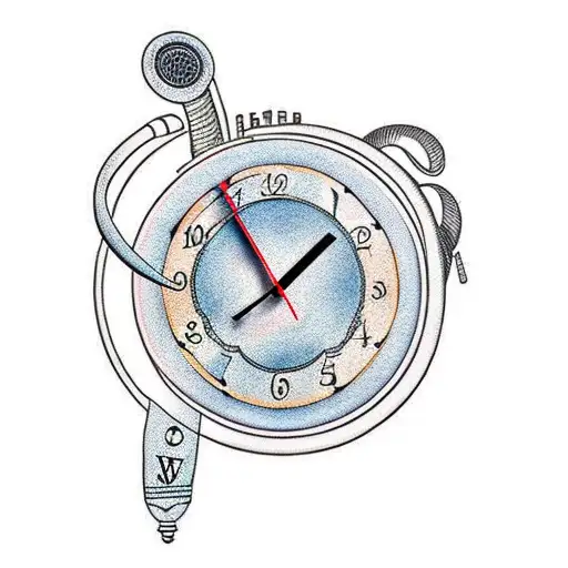 Clock With Horseshoe And Record Player