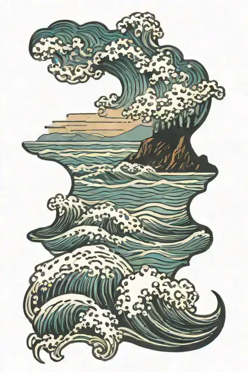 Oregon Coast Waves Crashing In The Background