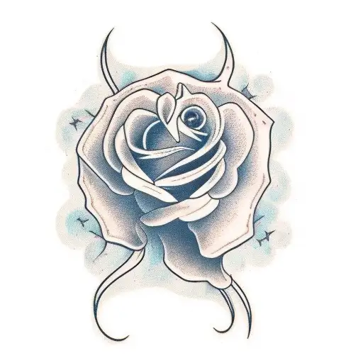 Electric Guitar With Rose