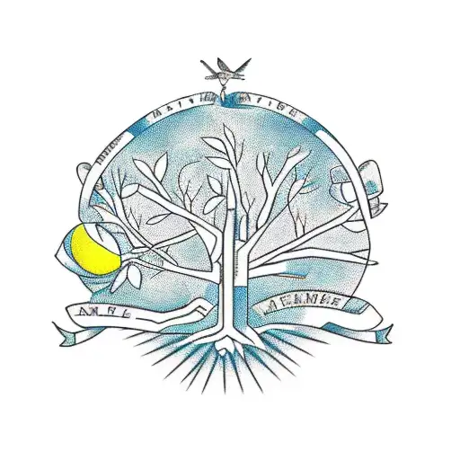 A Family Tree With Branches Made Of Different Travel Landmarks