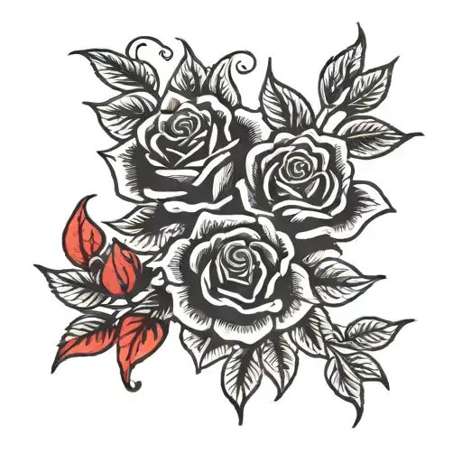 Black And Red Roses