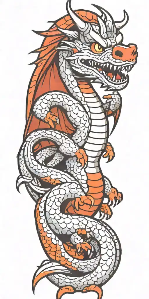 90S Cartoon Cartoo Dragon Looking