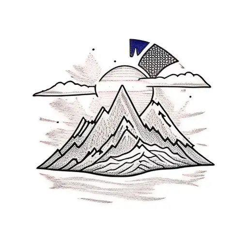 Sitka Tree With Mountains In The Back With Sun In The Corner