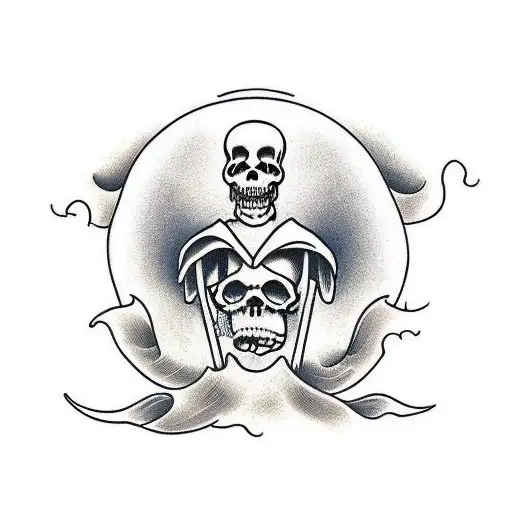 Grim Reaper Dad Cheering On Son