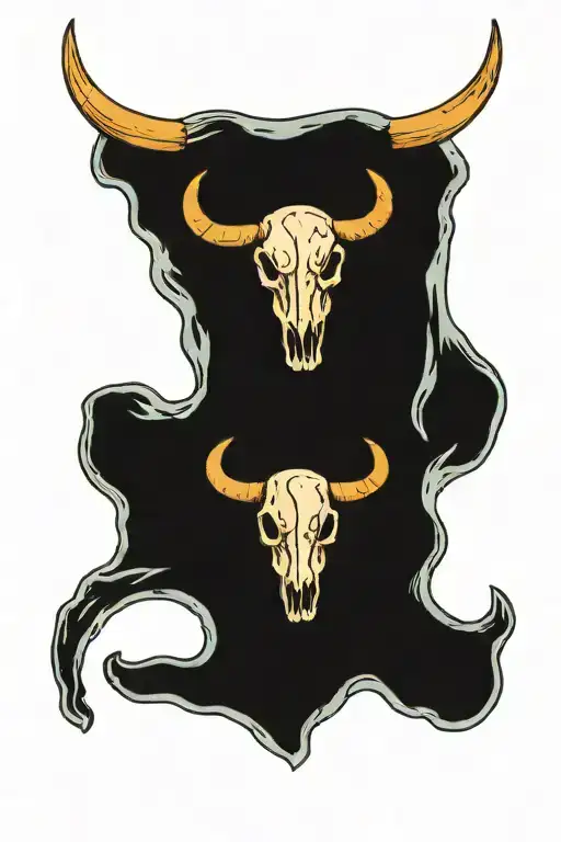 Cow Skull With Semicolon Inside