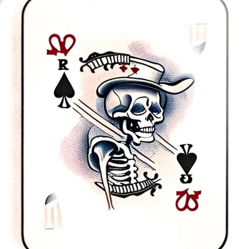 Skeleton Cowboy Playing Cards