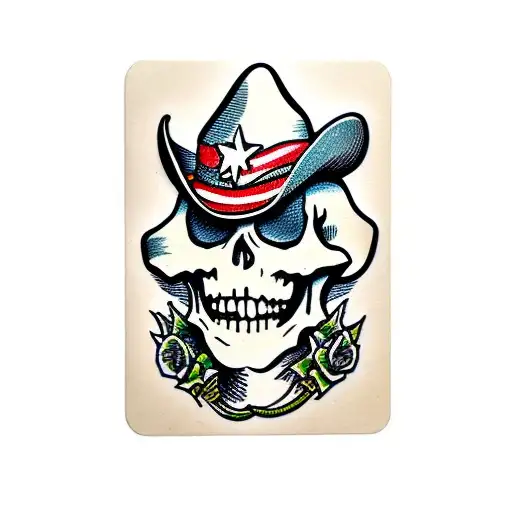 Skeleton Cowboy Playing Cards