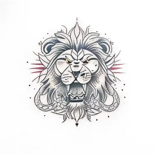 An Illegitimi Non Carborundum Quote With A Lion And Lotus Flower Border