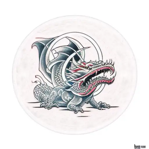 2D Ouroboros Dragon Moderate Detail