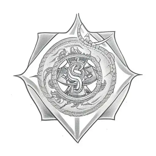 Star Of Life With Snakes