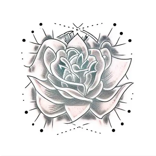 Barbed Wire Wrapped Around Black Dahlia