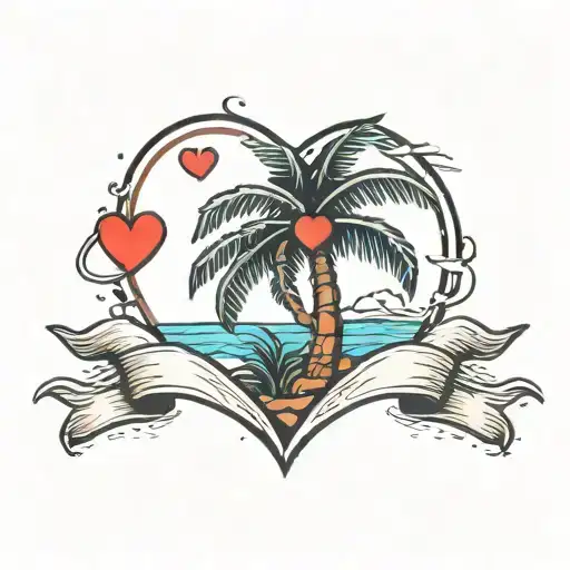 Palm Tree And Broken Heart