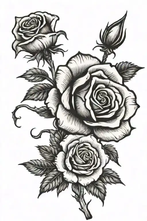 Colorful Rose On Top Of Dead Colorless Roses