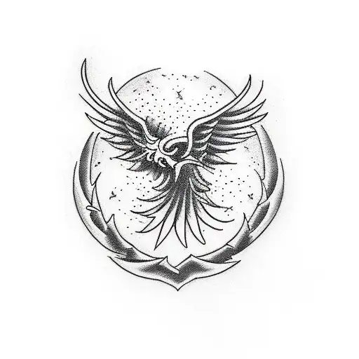 Phoenix Risen From Ashes With Devil