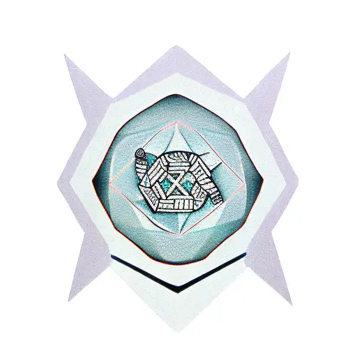 Empty Hexagon With A 3D Hexagonal Dissolving Border