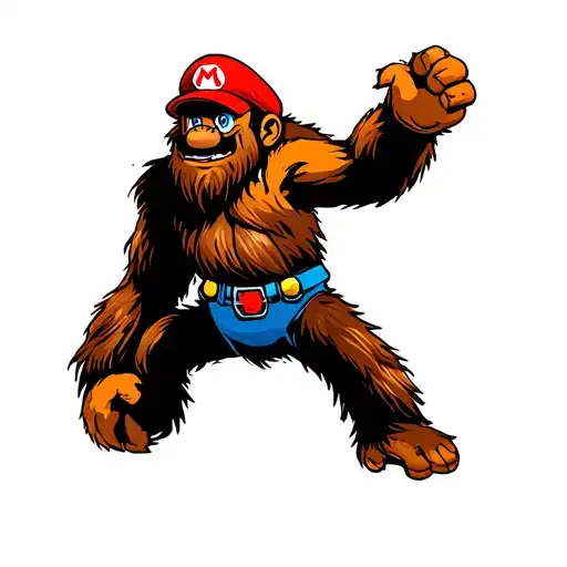 Sasquatch But In A Super Mario Art Style